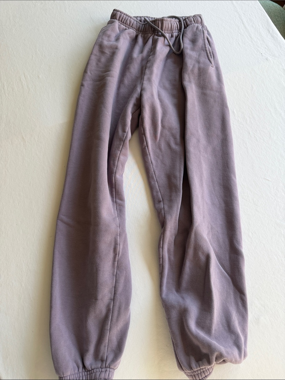 TNA lavender cozy Tie-Waist Fleece Sweatpants XS